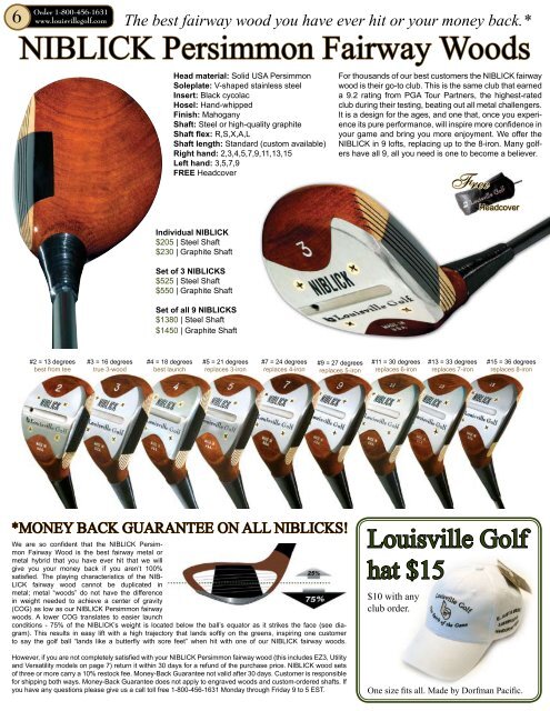 Buy Direct from the Manufacturer - Louisville Golf Club Company