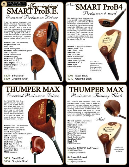 Buy Direct from the Manufacturer - Louisville Golf Club Company