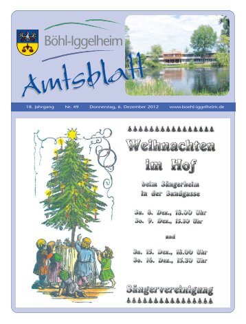 Amtsblatt vom 06.12.2012 (KW 49) - Gemeinde Böhl-Iggelheim