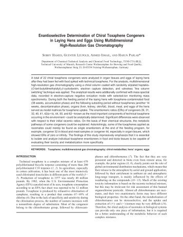 Enantioselective Determination of Chiral Toxaphene Congeners in ...