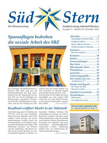 Ausgabe3 September - Die Stadtteilzeitung der Südstadt und Biestow