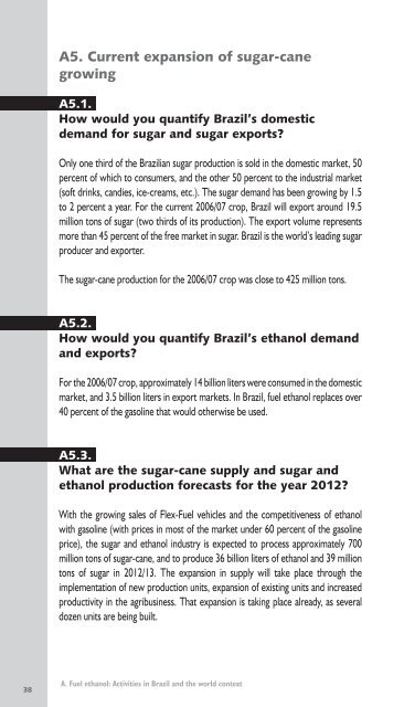 Production and use of fuel ethanol in Brazil - BAFF