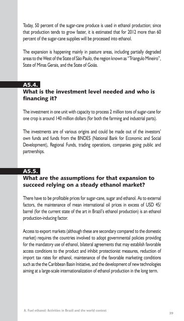 Production and use of fuel ethanol in Brazil - BAFF