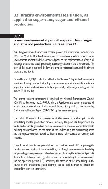 Production and use of fuel ethanol in Brazil - BAFF