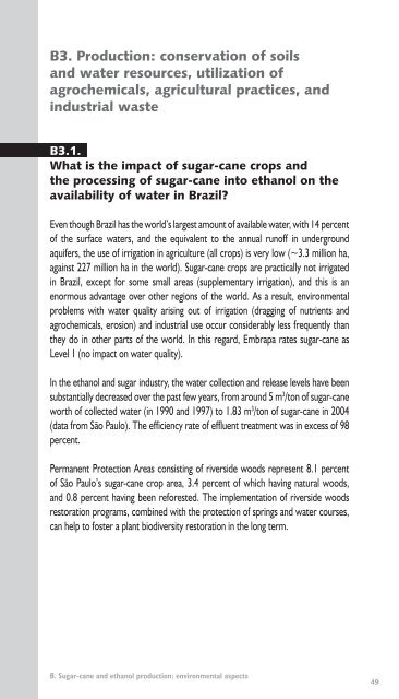 Production and use of fuel ethanol in Brazil - BAFF