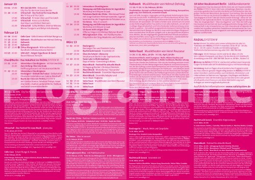 Programme - Radialsystem V