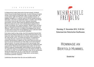 programm - Bertold Hummel