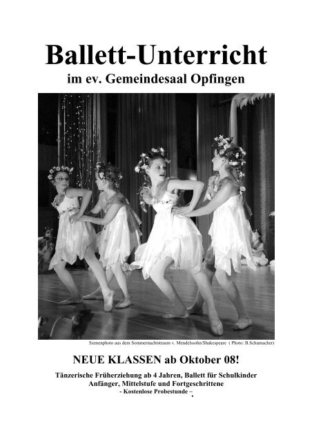 Ballett-Unterricht - Freiburg-Opfingen