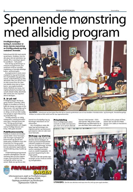 Frivillighetsdagens avis 2010 - Arendal kommune