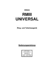 DISAG RMIII UNIVERSAL Ring- und  Teilerlesegerät ...