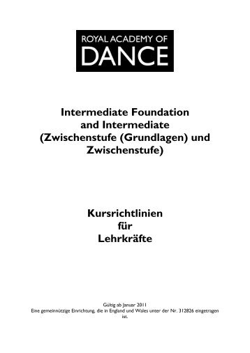 Intermediate Foundation and Intermediate (Zwischenstufe ...