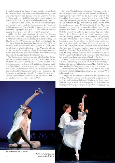 Ballett Intern 2/2008 - Deutscher Berufsverband für Tanzpädagogik