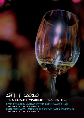 bwt a4 brochure front - The Specialist Importers Trade Tastings