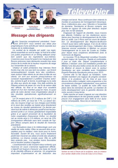 Rapport annuel 2011 - Verbier