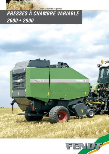 chambre De Pressage mixte avec système exclUsiF „scr - Fendt