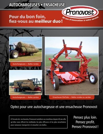 Pour du bon foin, fiez-vous au meilleur duo - Machineries Pronovost ...