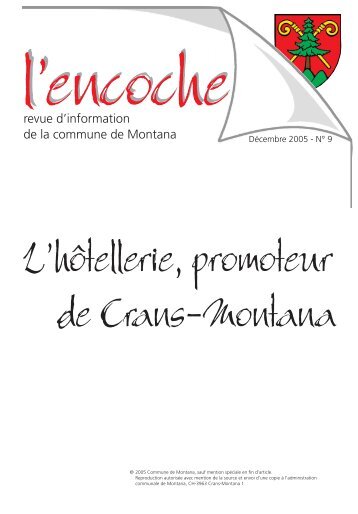 hotellerie Couv (Page 1) - Montana