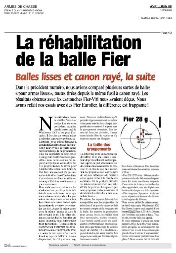 Balles lisses et canon rayé, la suite