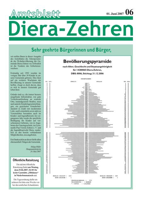 Sehr geehrte Bürgerinnen und Bürger, - Diera-Zehren