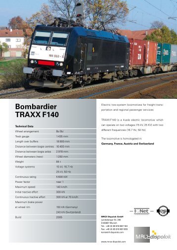 Bombardier TRAXX F140 - Siemens Dispolok GmbH