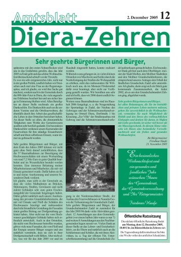 Bekanntmachungen - Diera-Zehren