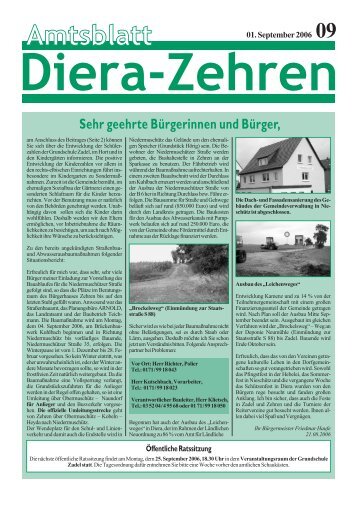 Amtsblatt 09/2006 - Diera-Zehren