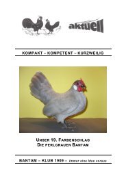 Buffet - Der Bantam-Klub 1909