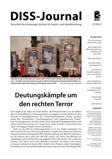 DISS-Journal 23 (2012) - Duisburger Institut für Sprach