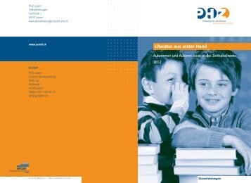 Zentrum Medienbildung - Literatur aus erster Hand - PHZ Luzern