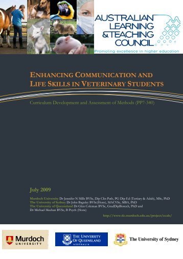 enhancing communication and life skills in veterinary students