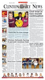 Civil trial in two-month continuation - the Clinton Daily News!