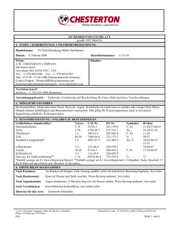 EU Sicherheitsdatenblatt Sprühdose als PDF zum Download (56KB