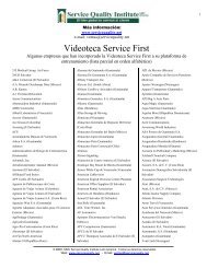 Lista parcial de clientes Videoteca Service First - Service Quality ...