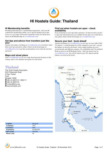 HI Hostels Guide: Thailand Thailand - Hostelling International