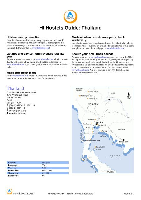 HI Hostels Guide: Thailand Thailand - Hostelling International