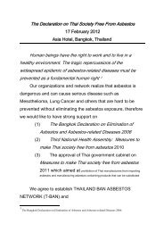 Declaration to Make Thailand Asbestos-Free - International Ban ...