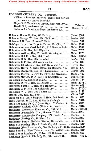 bell telephone directory rochester - Monroe County Library System