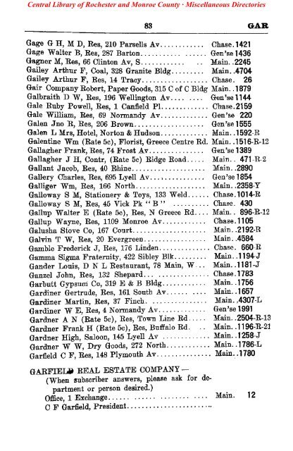 bell telephone directory rochester - Monroe County Library System