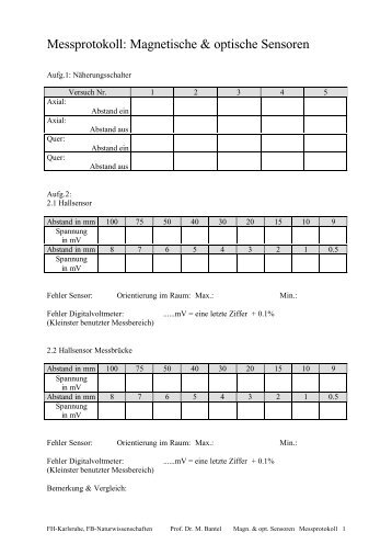 Messprotokoll: Magnetische & optische Sensoren - home.hs ...