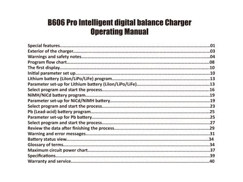 B8 AC Pro Manual - Imaxrc