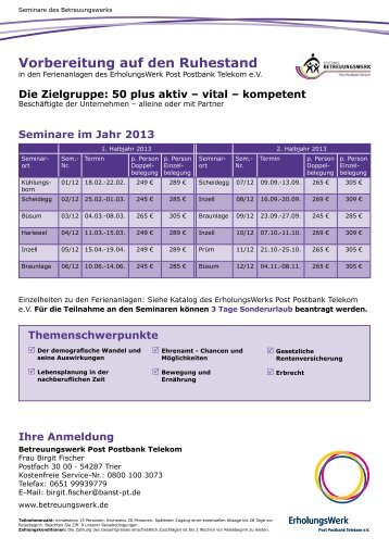 Die Zielgruppe: 50 plus aktiv – vital – kompetent - TNL Senioren ...