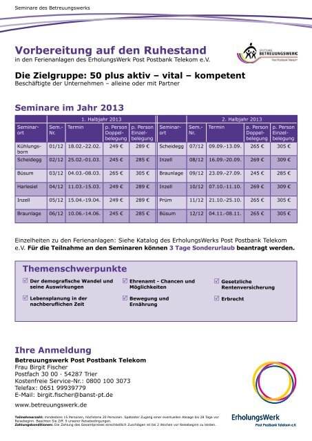 Die Zielgruppe: 50 plus aktiv – vital – kompetent - TNL Senioren ...