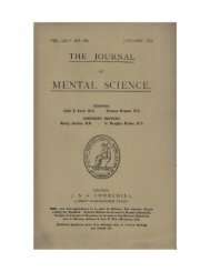 MENTAL SCIENCE. - British Journal of Psychiatry