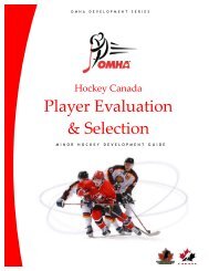 Player Evaluation & Selection - Ontario Minor Hockey Association