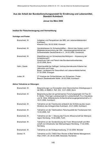 Vorträge, Lehrgänge, Veranstaltungen Januar bis März 2006