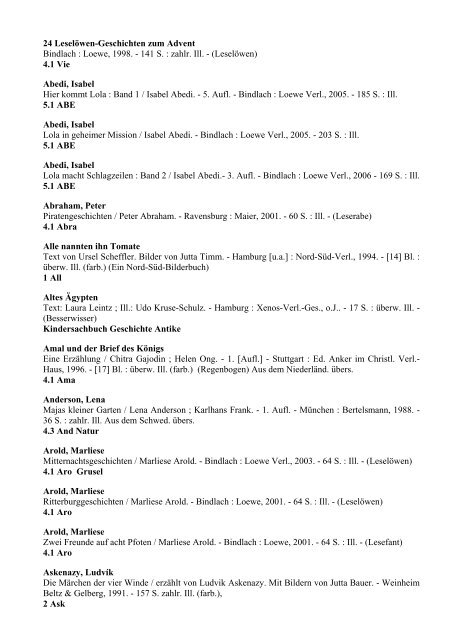 24 Leselowen Geschichten Zum Advent Bindlach Stadt Steinfurt