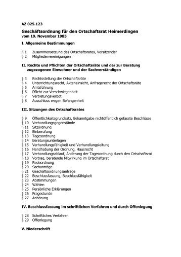 0.8 Ortschaftsrat Heimerdingen - in Ditzingen