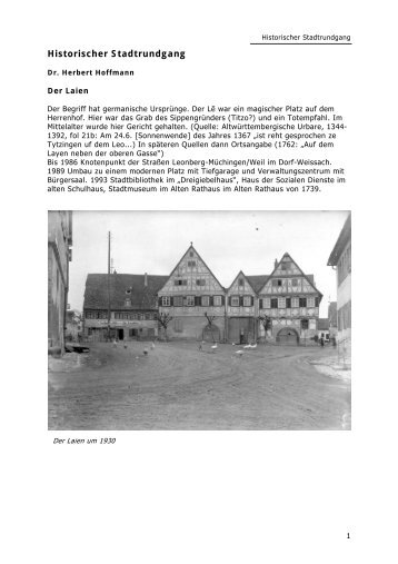 Historischer Stadtrundgang (PDF / 3,4  MB) - in Ditzingen