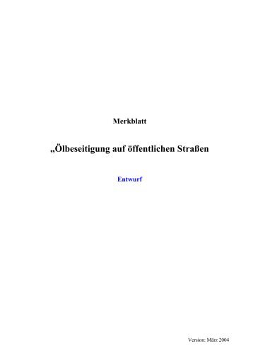 Ölbeseitigung auf Verkehrsflächen - in Ditzingen