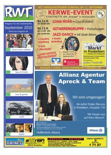 KERWE-EVENT - RWT - Magazin für die Südwestpfalz